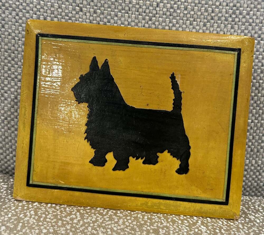 Vintage Scottish Terrier Wooden Box